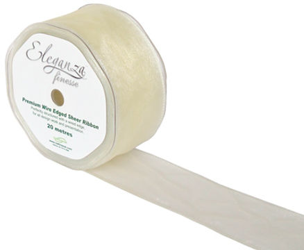 50mm x 20m Ivory - Ribbons